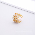 Shangjie OEM Anillo Dernier anneaux ajustés ouverts Hip Hop Diamond Crystal Rague Bijoux de doigt plaqué or coloré zircon Gold